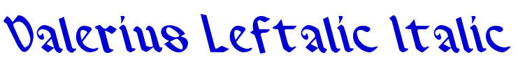 Valerius Leftalic Italic шрифт